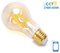 Comnox - AigoSmart A60 Smartlamp - Instelbare kleurtemperatuur - E27 Amber Glas