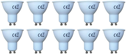 GU10 spot 10 stuks | PAR16 bajonetsluiting | LED 8W=48W | daglichtwit 6400K