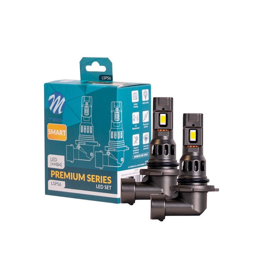 Zwarte LED-koplampen met zichtbare gele chip en koelingsgaten, geschikt voor auto’s. Perfect voor verlichting en nachtrijden met hoge helderheid en duurzaamheid.