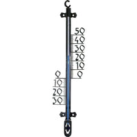 Hendrik Jan Outdoor Thermometer – Plastic, Black, 26 cm