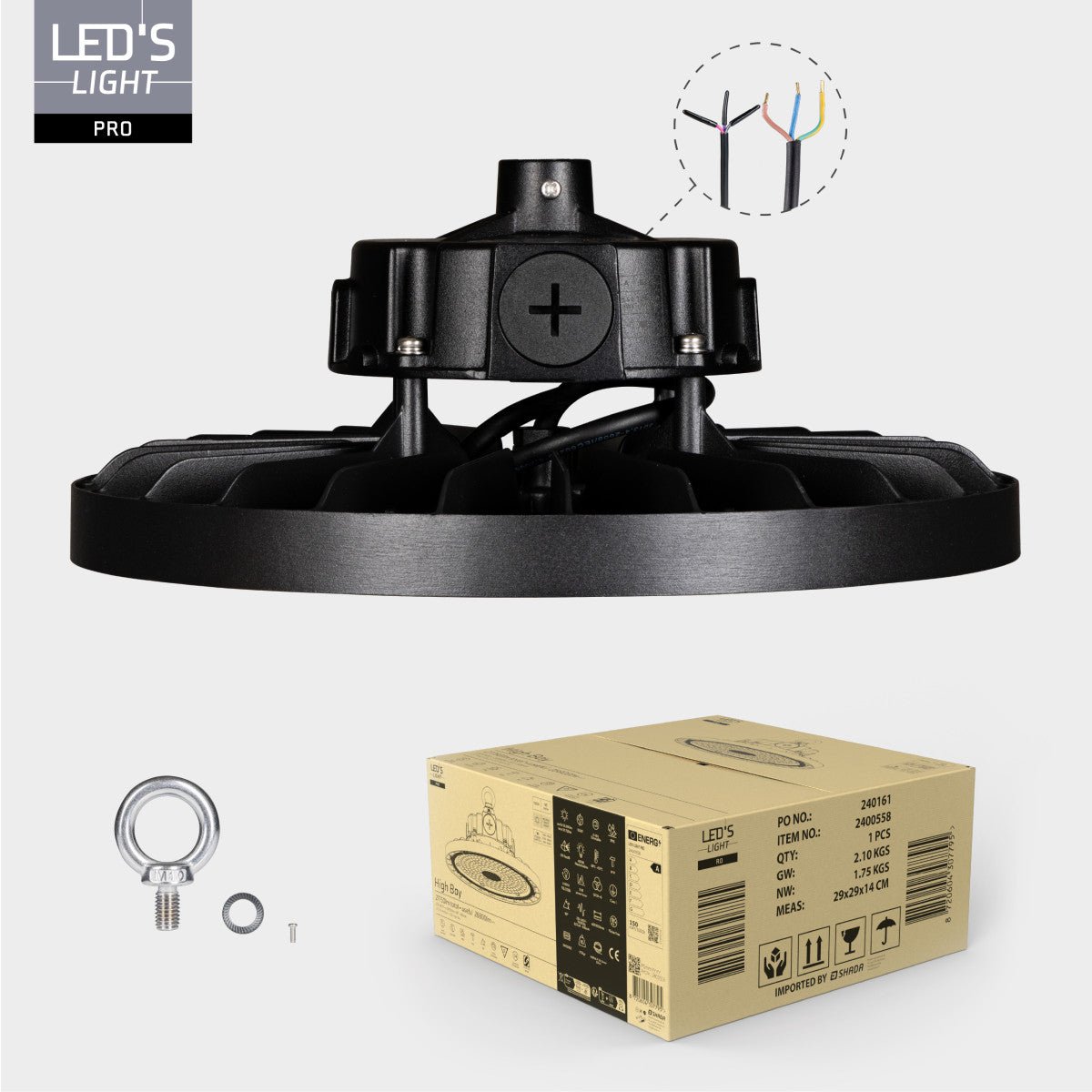 USB-C opladbare LED kastlamp met bewegingssensor