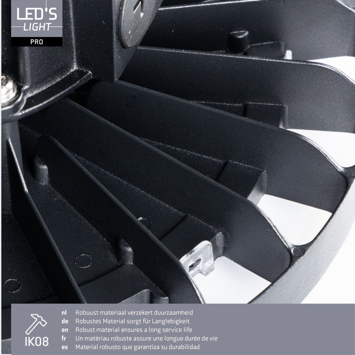 Zilveren LED-stripverlichting met zichtbare chip