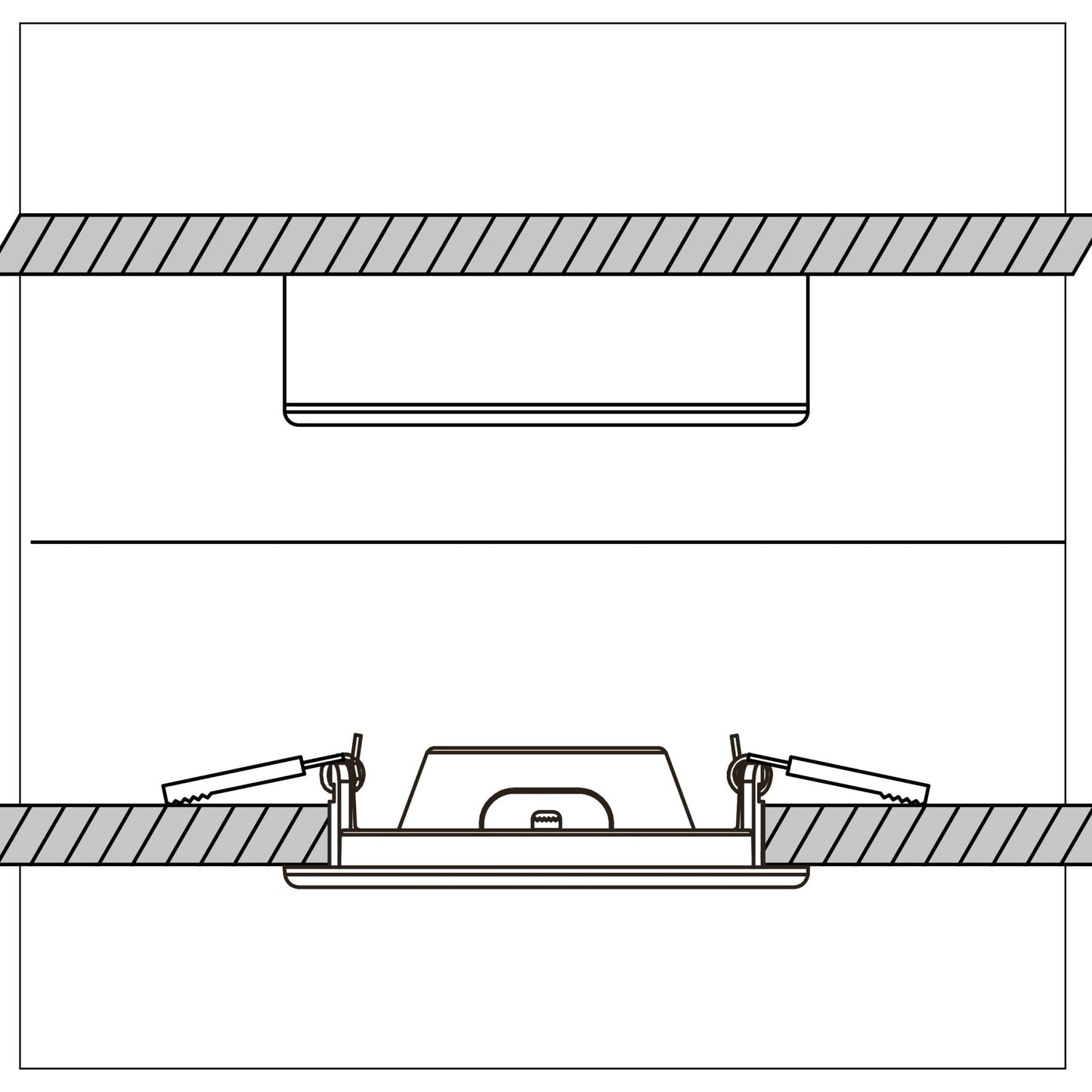 LED's Light LED Inbouwspot vierkant 15 cm - Dimbaar - Inbouw en opbouw - 1200 lm