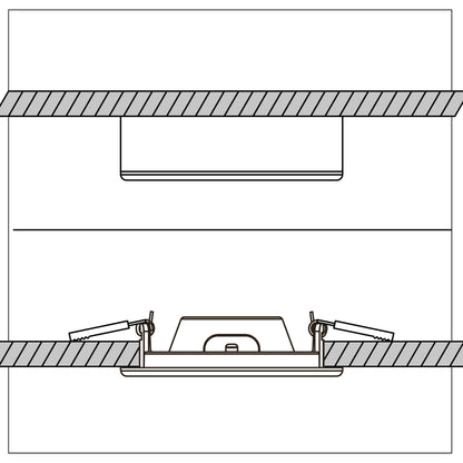 LED's Light LED Inbouwspot vierkant 15 cm - Dimbaar - Inbouw en opbouw - 1200 lm