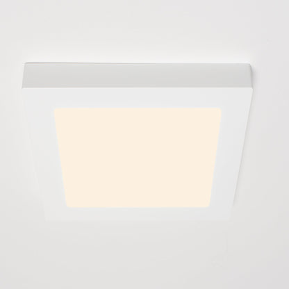 Inbouw/Opbouw LED Plafondlamp CCT Ø 20 cm vierkant - Dimbaar - warm en koud wit