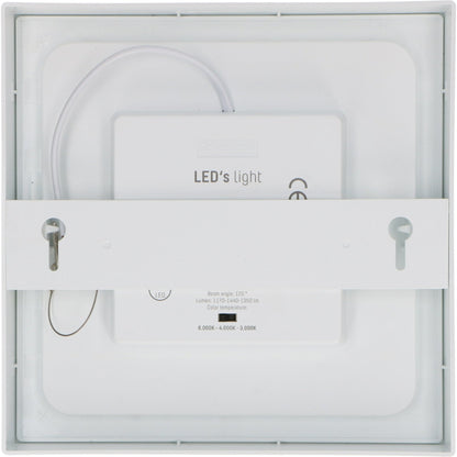 Inbouw/Opbouw LED Plafondlamp CCT Ø 20 cm vierkant - Dimbaar - warm en koud wit