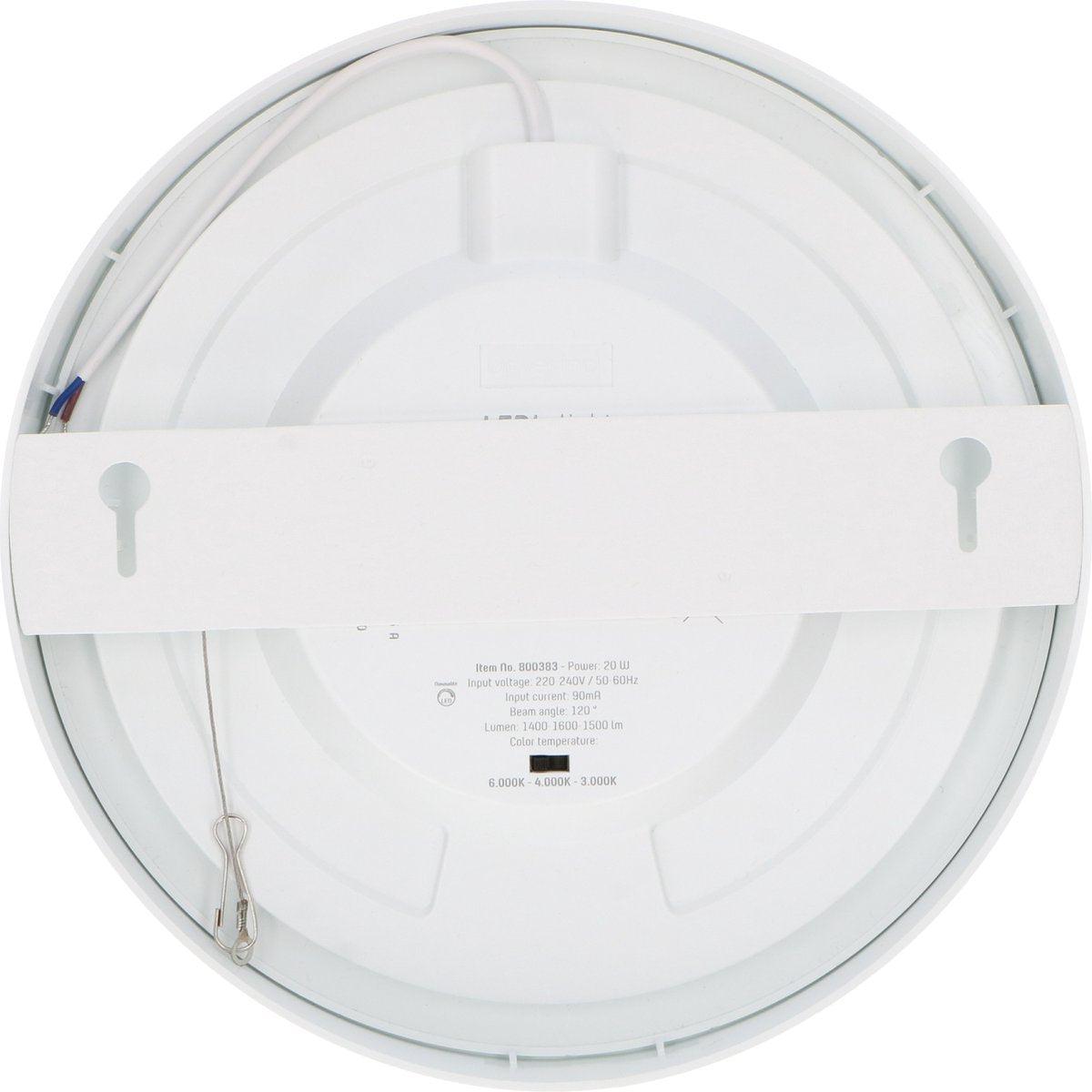 Inbouw/Opbouw LED Plafondlamp Downlight 18W – 1820 lm – Ø240 mm – White | 3000K / 4000K / 6000K