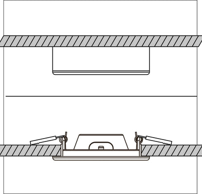 LED's Light LED Inbouwspot Ø 10 cm - Dimbaar in 3 standen - Inbouw en opbouw - 500 lm