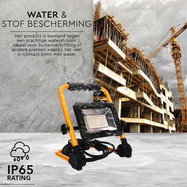 LED's Work Bouwlamp 5500 - Inklapbaar & Kantelbaar - 3 meter snoer - IP65 - 30W