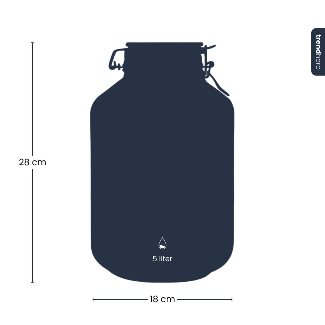 Terrarium bottle ‘Fido' - Closed weck jar - Ø 18 cm ↑ 28 cm