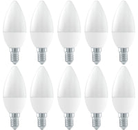 Comnox - LED kaarslamp E14 koelwit 4000K - Comfort & Energiezuinigheid - 6W - Mat glas - 10 stuks