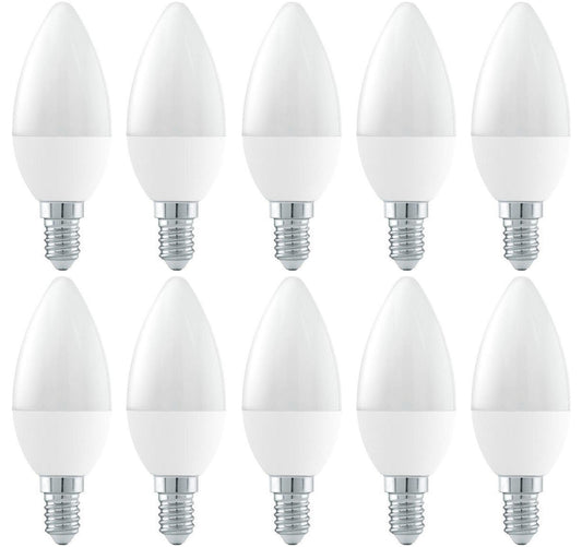 LED kaarslamp E14 koelwit 4000K - 6W - mat glas - 10 stuks