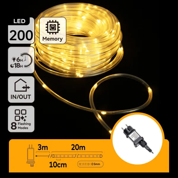 Warm wit LED-lamp glas vintage filament E27