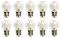 Comnox - E27 kogellamp LED 10 stuks - Direct helder licht - Warm wit 2700K - Comfort & duurzaamheid - 4W
