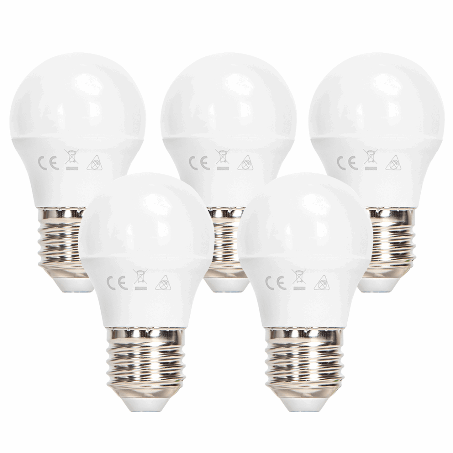Comnox - Kogellamp 5 stuks warmwit - Warm comfort lampen voor een sfeervol huis - Energie besparend 6W - 510 Lumen - LED verlichting - Witte kleur