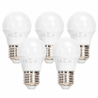Comnox - Kogellamp 5 stuks warmwit - Warm comfort lampen voor een sfeervol huis - Energie besparend 6W - 510 Lumen - LED verlichting - Witte kleur