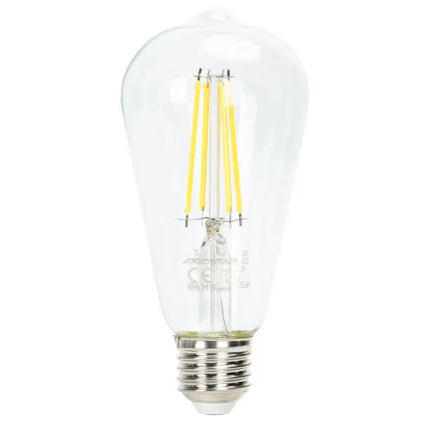 Comnox - Kooldraadlamp E27 ST64 LED - Dimbaar daglichtwit - Energiezuinig 6W - 600Lm - Lumen, Sfeer, Montage - wit