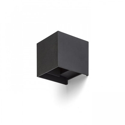 Comnox - Proventa Kubus - Dimbare LED wandlamp voor binnen en buiten - Zwart Metaal