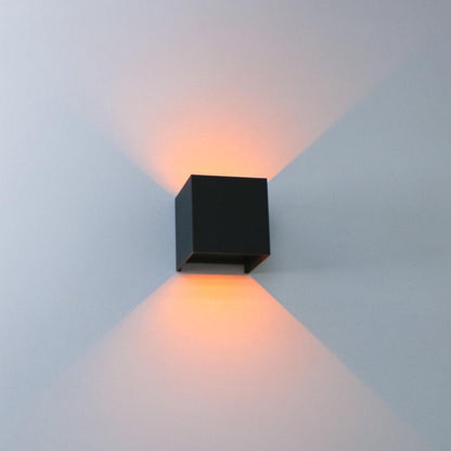 Comnox - Proventa Kubus LED Wandlamp buiten - Dimbare & Waterdicht - IP65 - Zwart