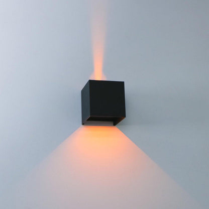 LED's Light Kubus LED Wandlamp buiten - 2 lichts - Dimbaar en instelbare lichtkleur - IP65 Waterdicht - Zwart