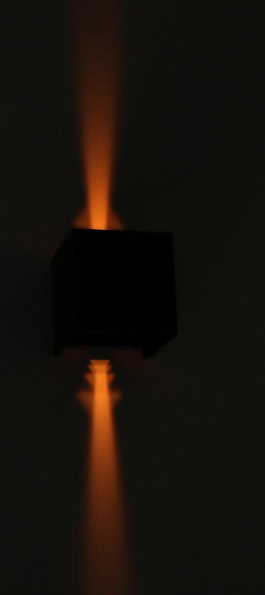 LED's Light Kubus LED Wandlamp buiten - 2 lichts - Dimbaar en instelbare lichtkleur - IP65 Waterdicht - Zwart