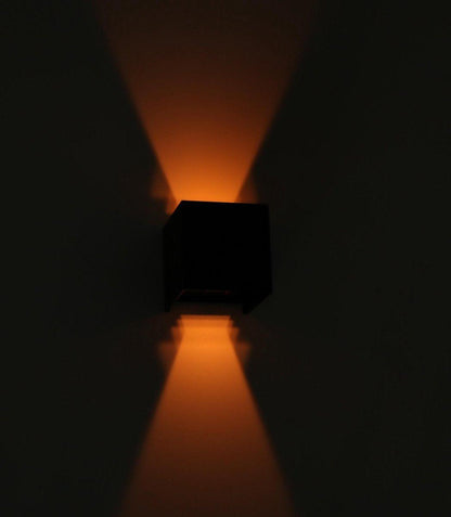 LED's Light Kubus LED Wandlamp buiten - 2 lichts - Dimbaar en instelbare lichtkleur - IP65 Waterdicht - Zwart