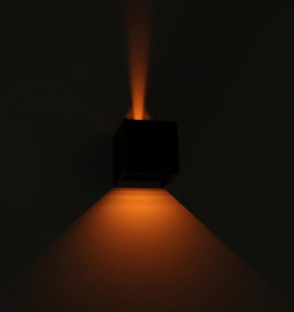 LED's Light Kubus LED Wandlamp buiten - 2 lichts - Dimbaar en instelbare lichtkleur - IP65 Waterdicht - Zwart