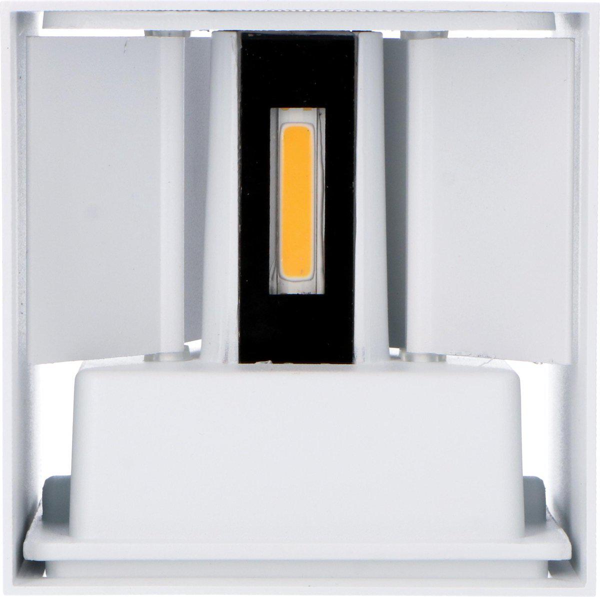 LED's Light Kubus LED Wandlamp voor buiten - Omhoog&Omlaag licht - IP65 - Wit