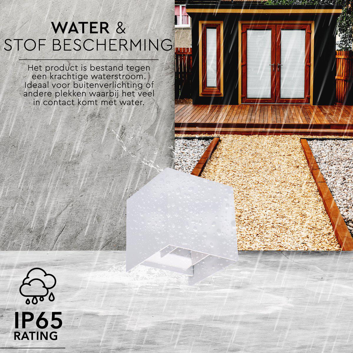 LED's Light Kubus LED Wandlamp voor buiten - Omhoog&Omlaag licht - IP65 - Wit