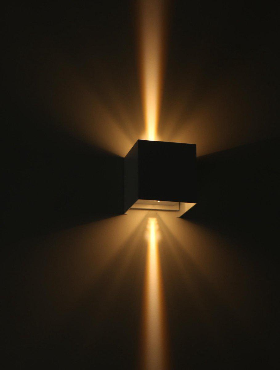 LED's Light Kubus LED Wandlamp voor buiten - Omhoog&Omlaag licht - IP65 - Wit