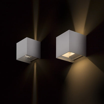 LED's Light Kubus LED Wandlamp voor buiten - Omhoog&Omlaag licht - IP65 - Wit