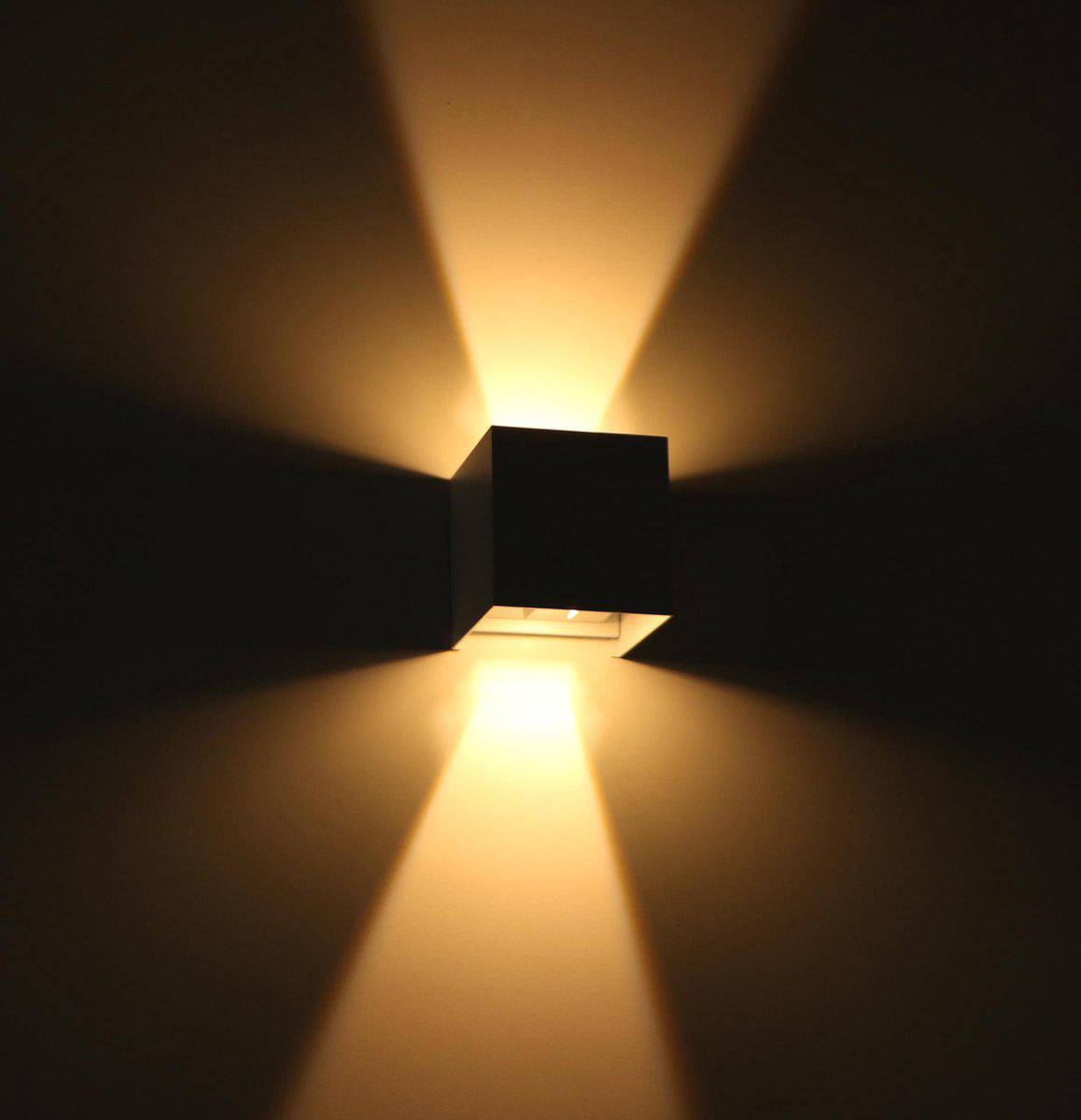 LED's Light Kubus LED Wandlamp voor buiten - Omhoog&Omlaag licht - IP65 - Wit