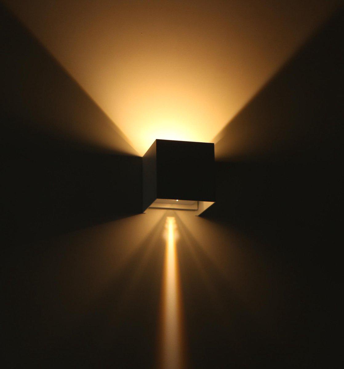 LED's Light Kubus LED Wandlamp voor buiten - Omhoog&Omlaag licht - IP65 - Wit