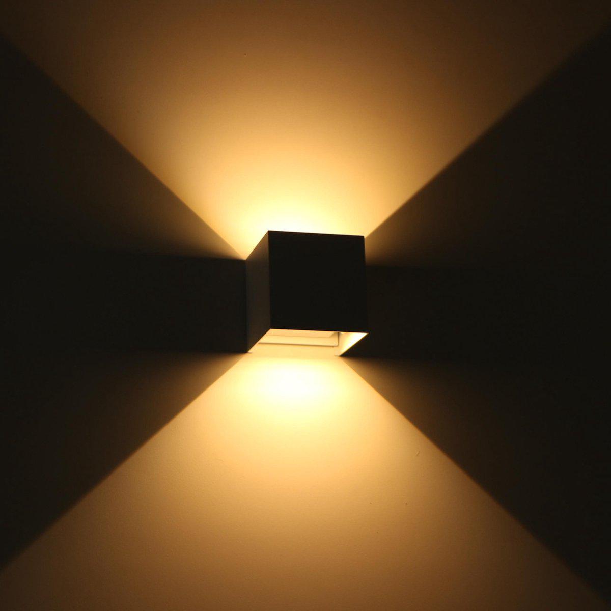 LED's Light Kubus LED Wandlamp voor buiten - Omhoog&Omlaag licht - IP65 - Wit