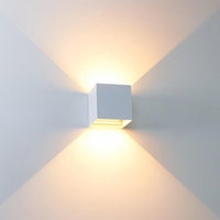 Comnox - LED's Light Kubus - Stijlvolle Up & Downlight - Wit Aluminium