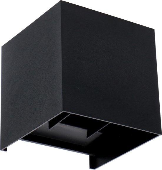 LED's Light Kubus LED Wandlamp voor buiten - Omhoog&Omlaag licht - IP65 - Zwart