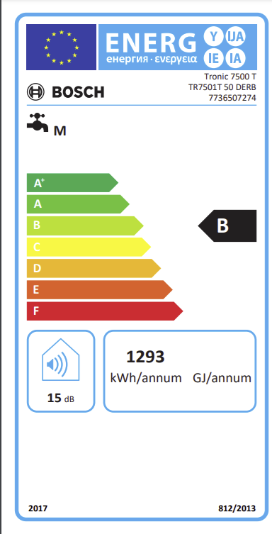 Bosch Tronic 7501T 50 DERB droge weerstand platte Elektrische Boiler (onderhoudsvrij)