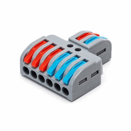 Lasklem set 5 stuks - LT-623 2-in-6-uit verbindingsklem 0.08-4mm²  | IP20 hersluitbaar