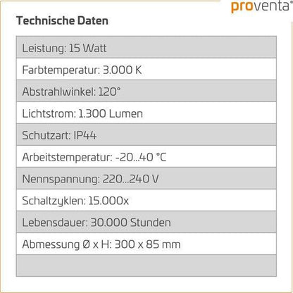 LED's Light Universele Plafondlamp 1500 - Geschikt voor badkamer IP44 - Warm wit (3000K) - 30 cm