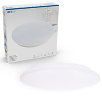 Comnox - LED Badkamerlamp rond 37 cm - Spatwaterbestendig IP44 - Koud wit licht