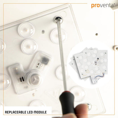 LED's Light Universele Plafondlamp 1600 - Geschikt voor badkamer IP44 - Warm wit (3000K) - 37 cm