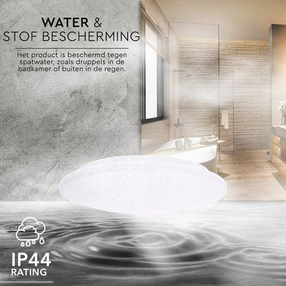 LED's Light Universele Plafondlamp 1600 - Geschikt voor badkamer IP44 - Warm wit (3000K) - 37 cm