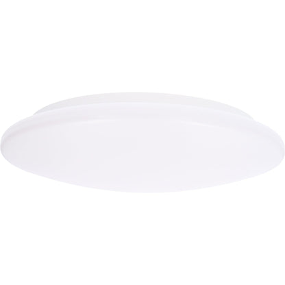 Een witte, ronde plafondlamp met een gladde, mat afwerking en een minimalistisch ontwerp, geschikt voor moderne interieurs. Ideaal voor woonkamers of slaapkamers waar neutrale verlichting gewenst is.