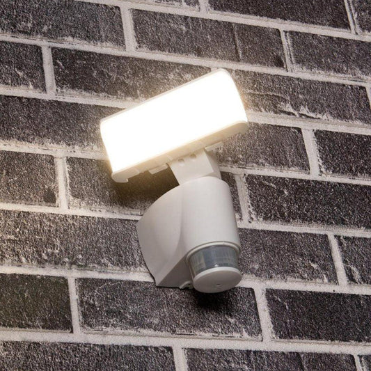 Comnox - LED Buitenlamp Bewegingssensor - Licht volgt beweging - Kantelbaar - IP44 - Wit