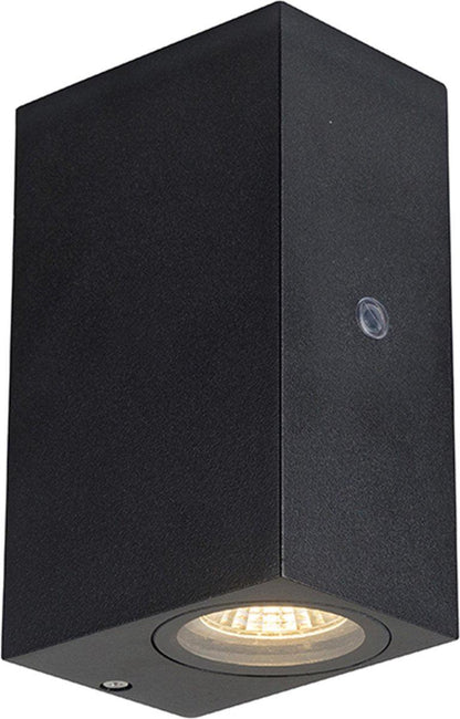 NØRD Up&Down - LED's Light LED Buitenlamp met sensor - IP44 waterdicht - GU10 fitting - Model Napoli - Zwart