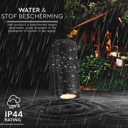 LED's Light Up & Down LED Buitenlamp met sensor - IP44 waterdicht - GU10 fitting - Model Venezia - Antraciet