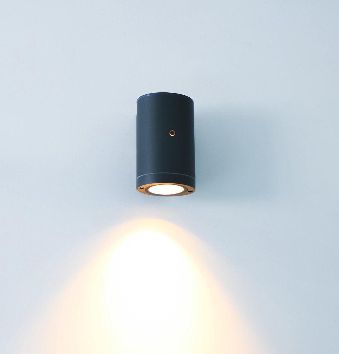 LED's Light LED Buitenlamp met sensor - IP44 waterdicht - GU10 fitting - Model Bari - Antraciet