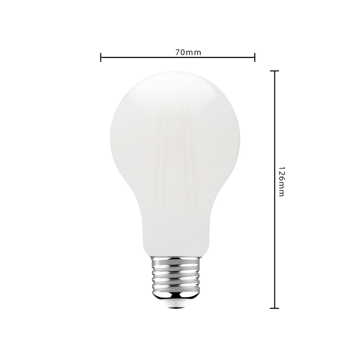 LED Lamp melk glas E27 - 11W vervangt 100W - 1521 lm - Warm wit