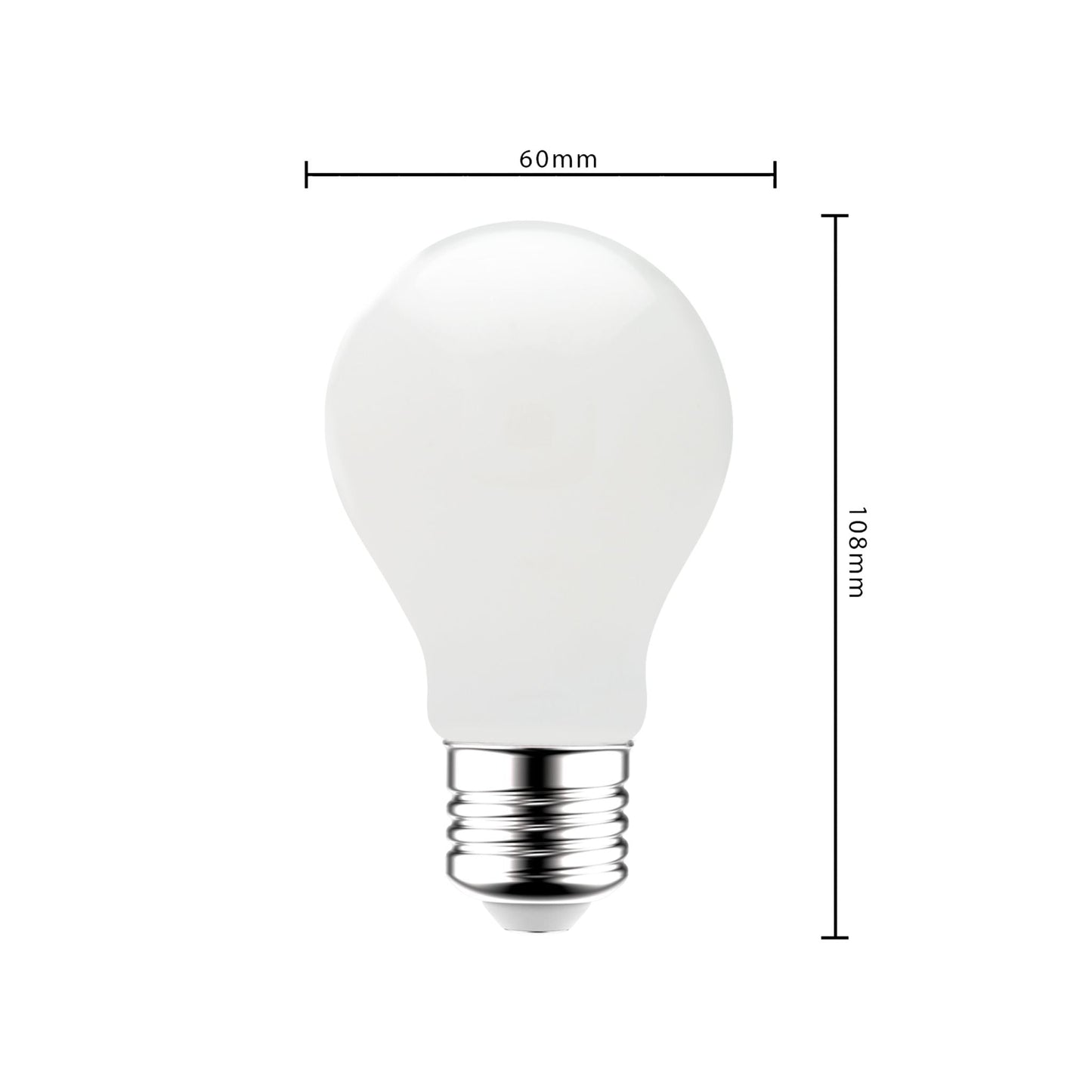 LED Filament Lamp E27 - Melkglas - Warm wit - 7W vervangt 60W