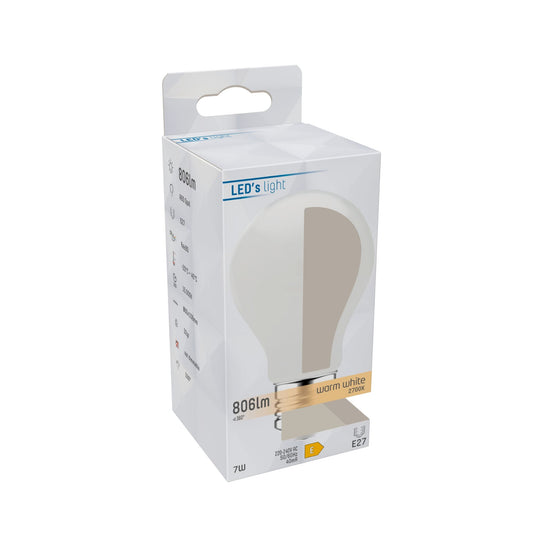 LED Filament Lamp E27 - Melkglas - Warm wit - 7W vervangt 60W